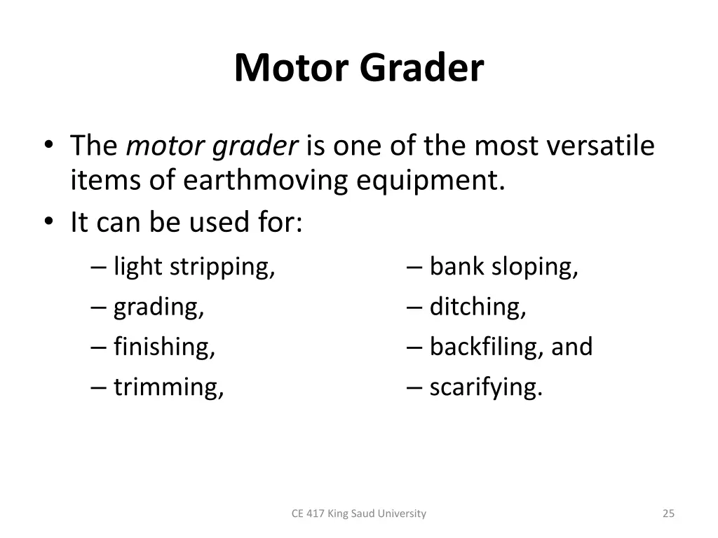 motor grader