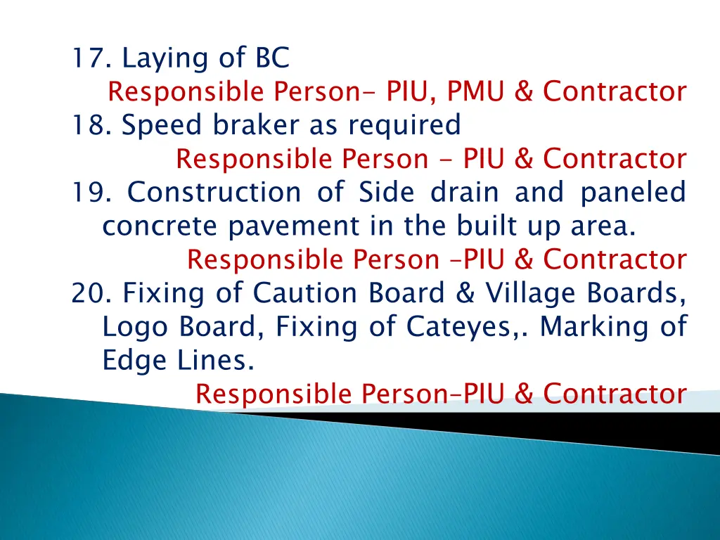 17 laying of bc responsible person