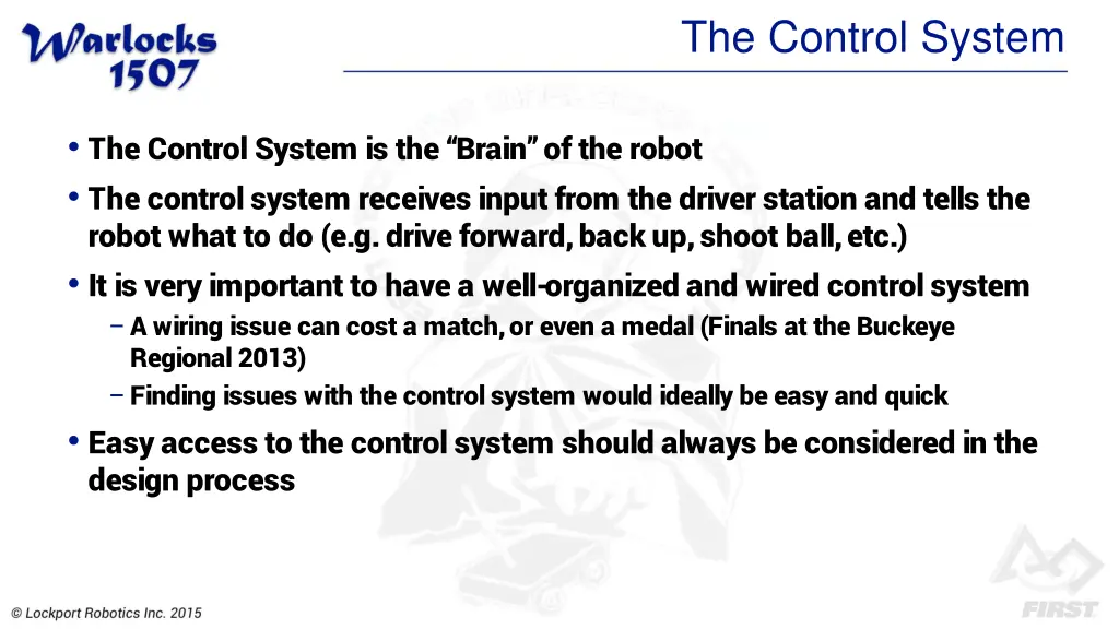 the control system