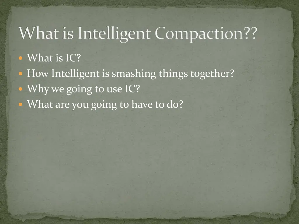 what is intelligent compaction