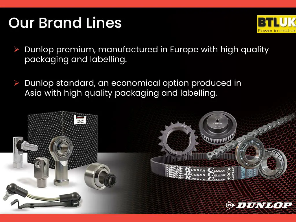 dunlop premium manufactured in europe with high