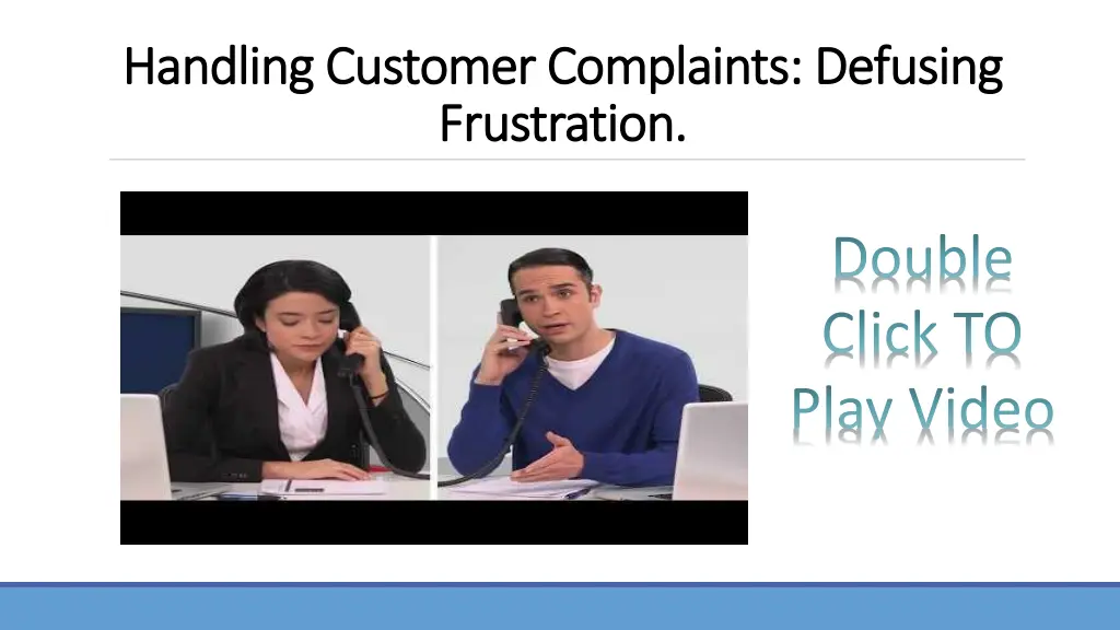 handling customer complaints defusing handling