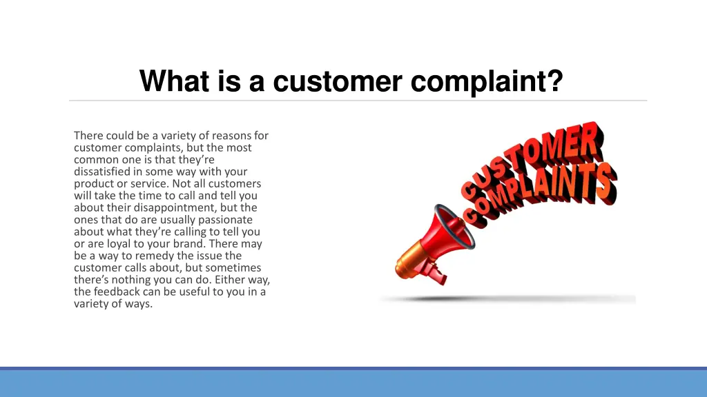 what is a customer complaint