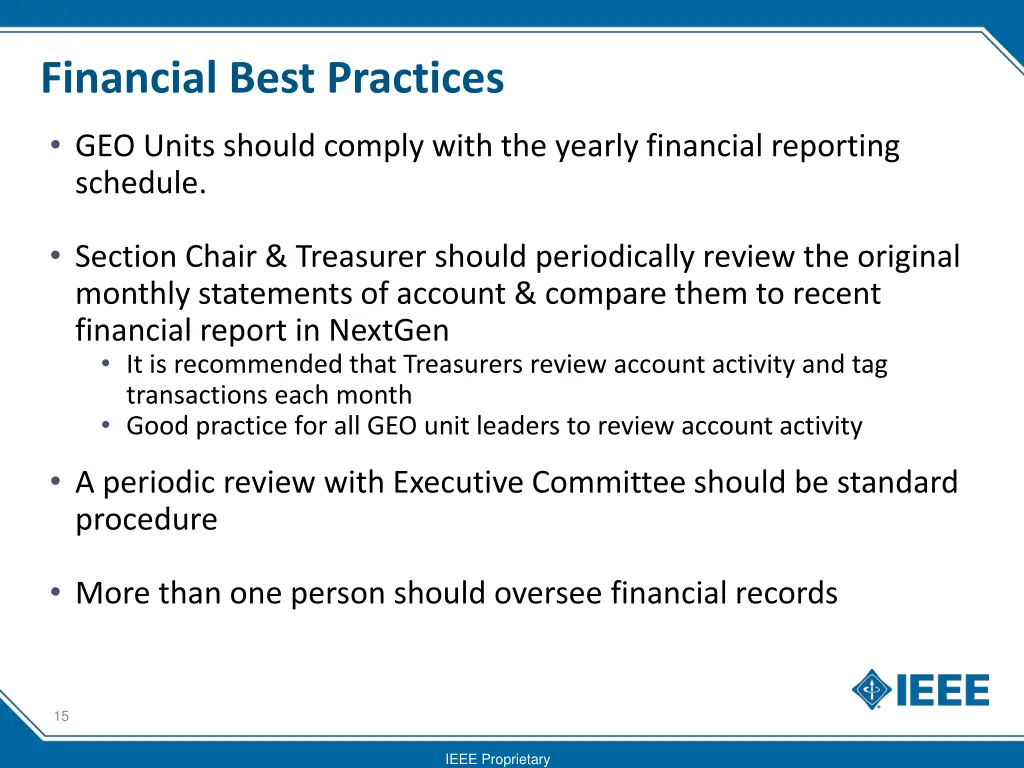 financial best practices