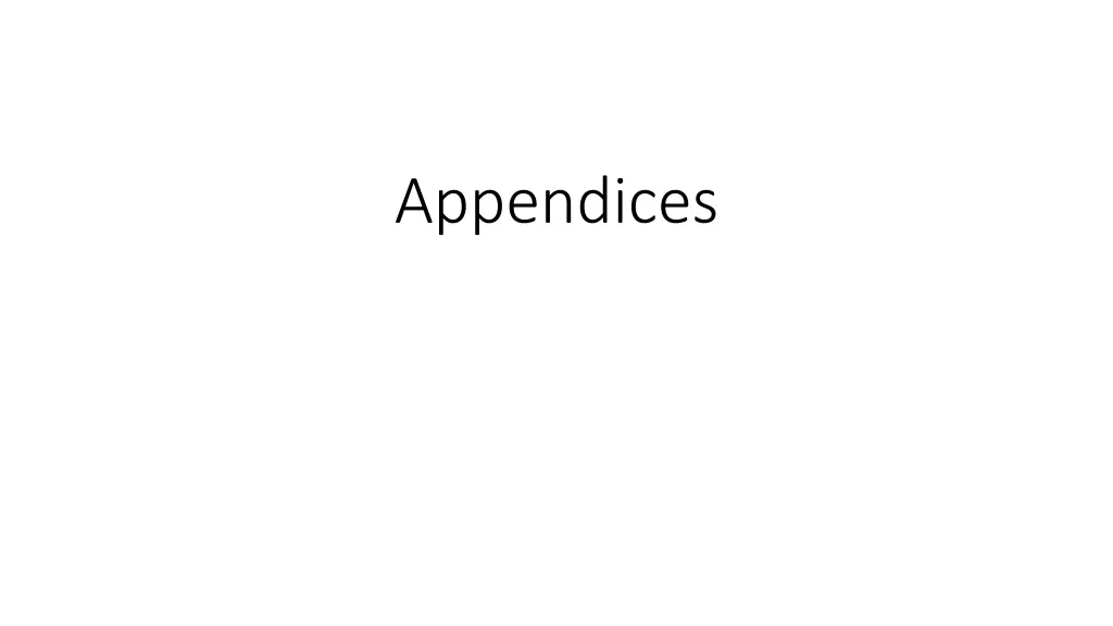 appendices