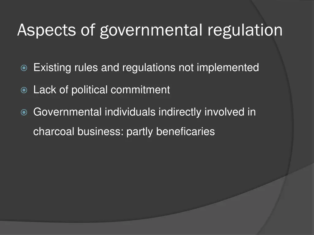 aspects of governmental regulation