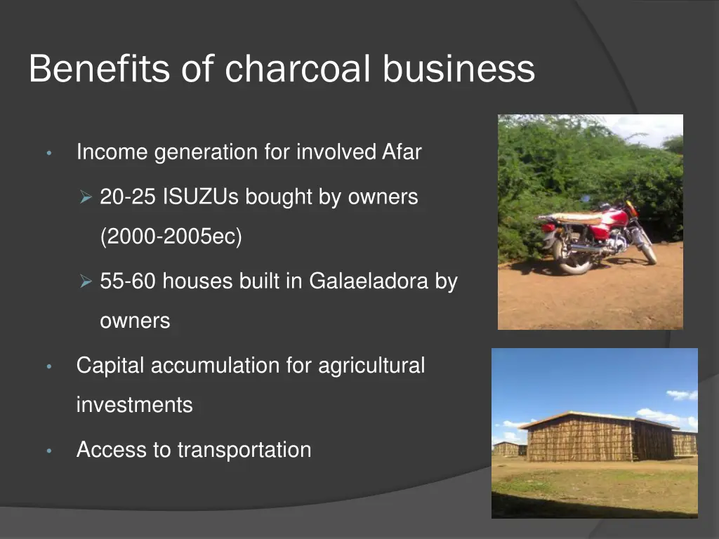 benefits of charcoal business