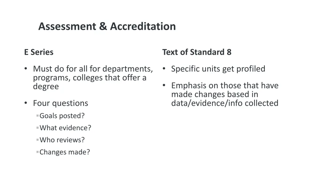 assessment accreditation 1