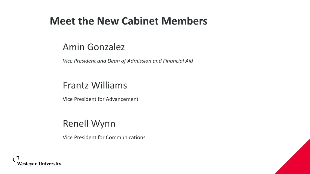 meet the new cabinet members