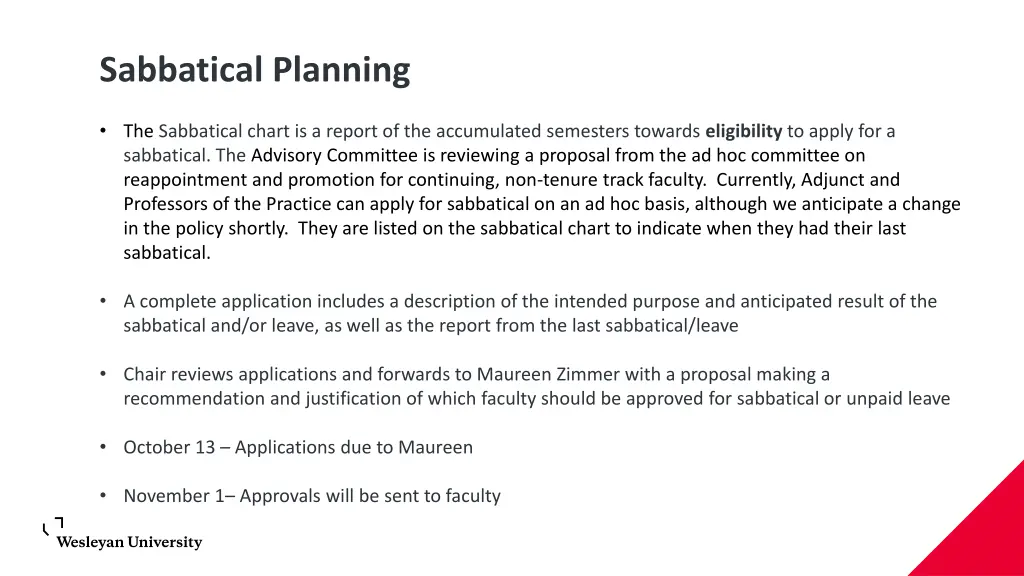 sabbatical planning