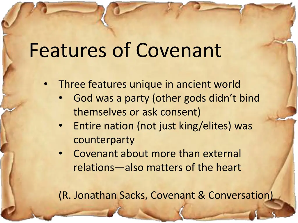 features of covenant 1