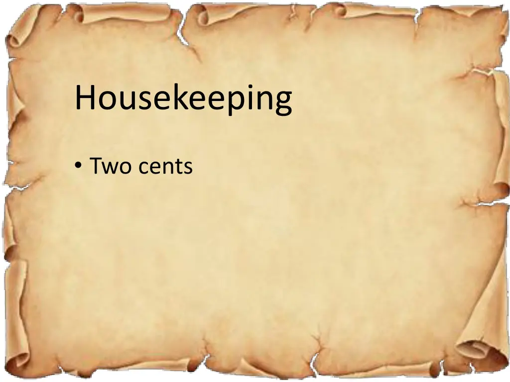 housekeeping