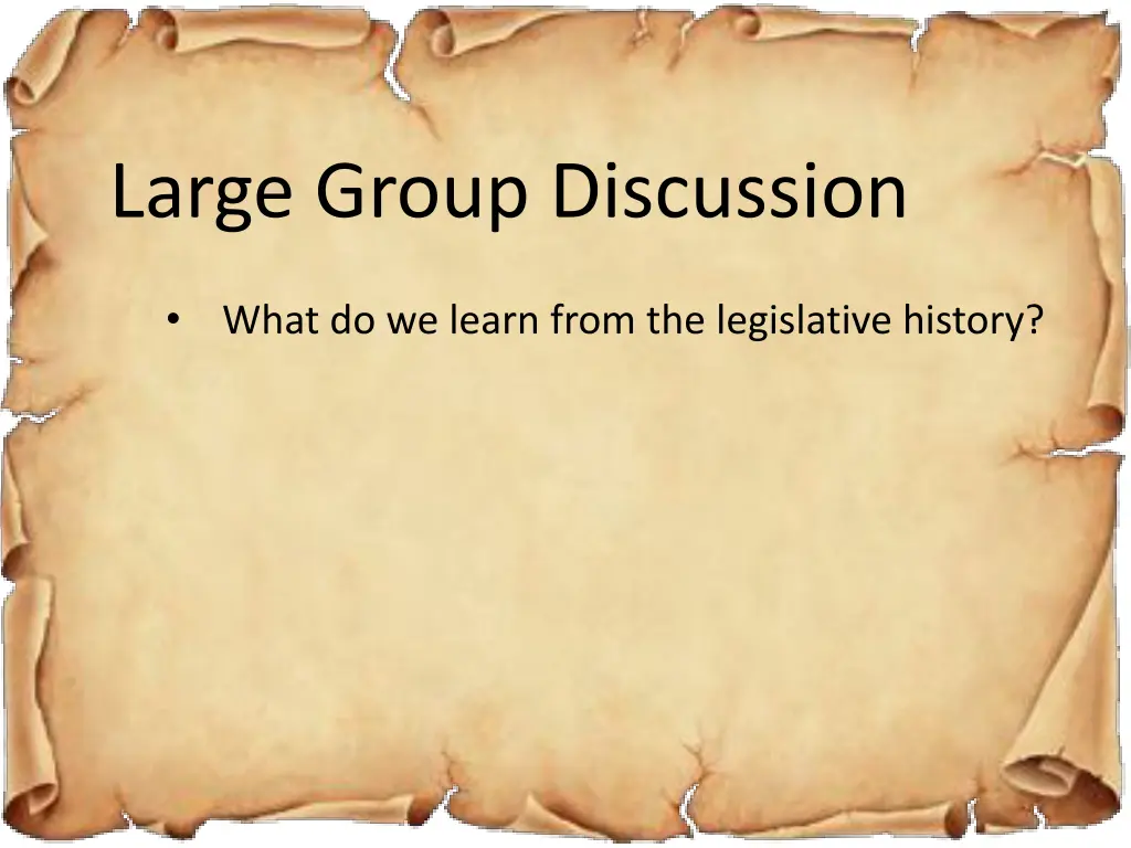 large group discussion