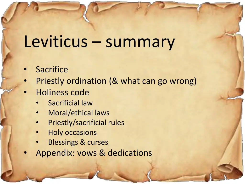 leviticus summary