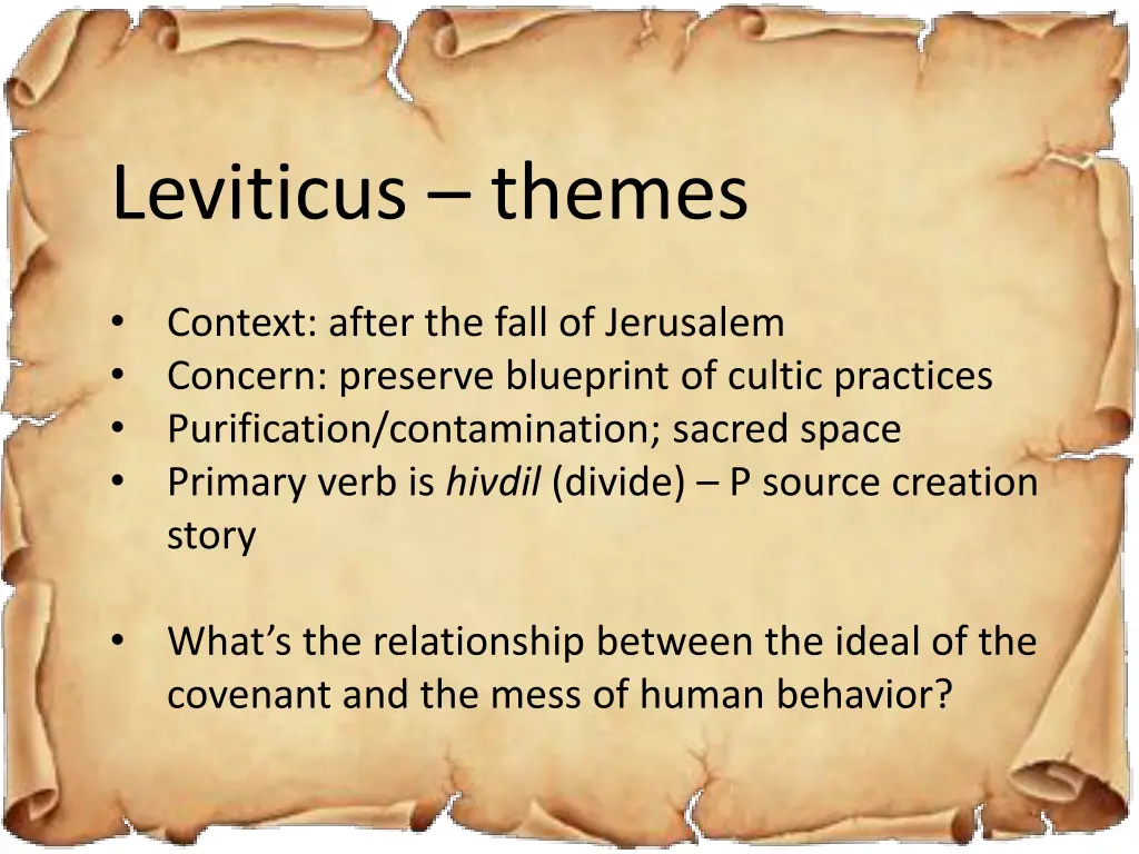 leviticus themes