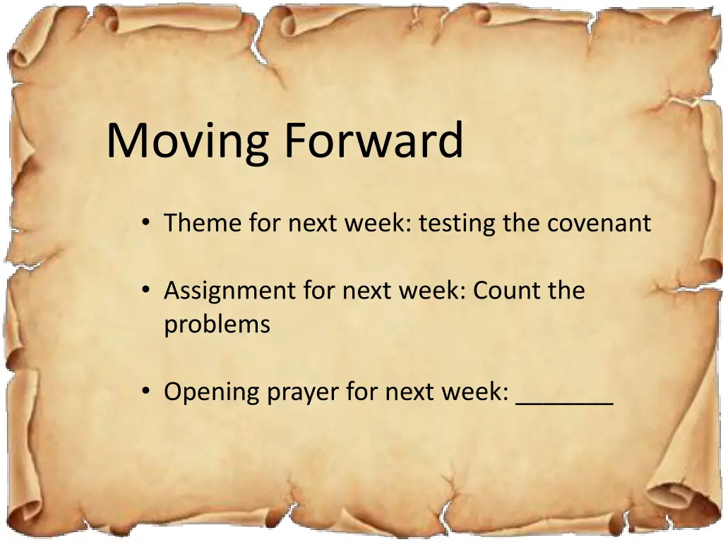 moving forward