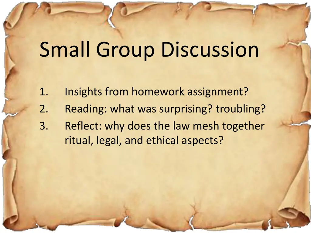 small group discussion