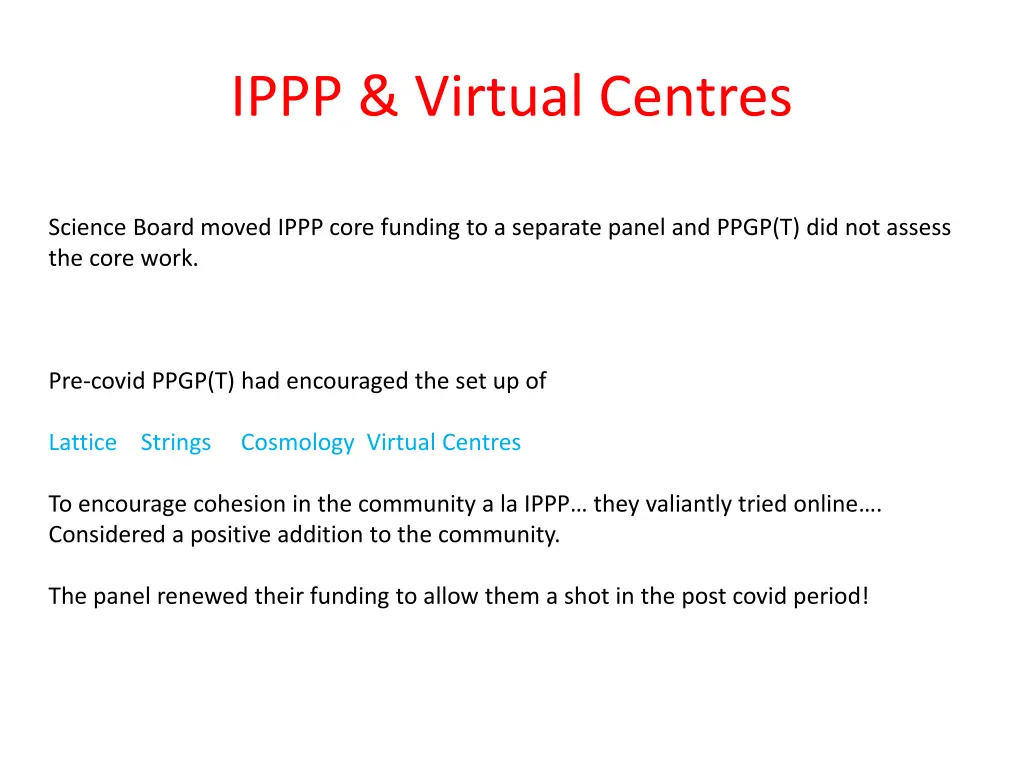 ippp virtual centres