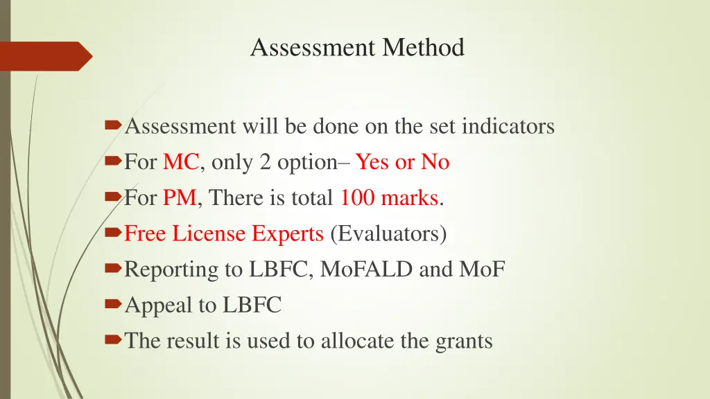 assessment method