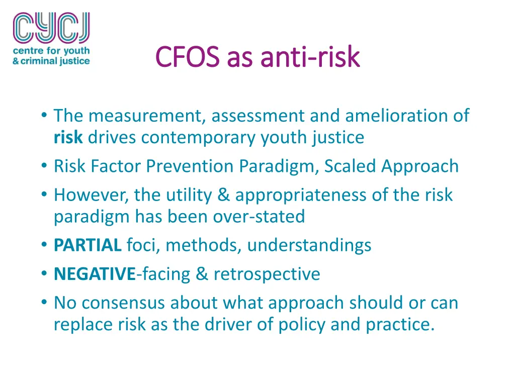 cfos as anti cfos as anti risk