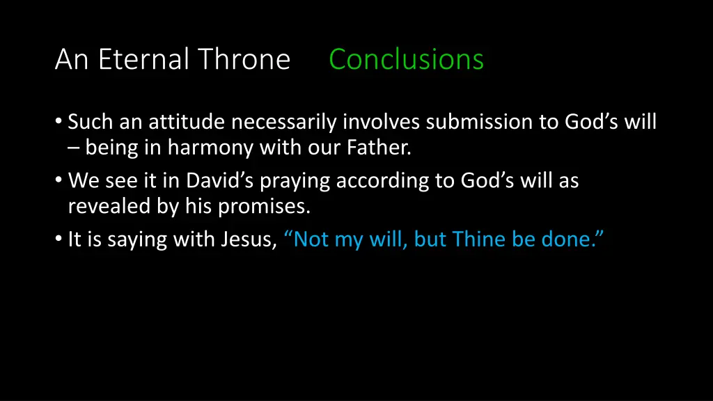 an eternal throne conclusions 3