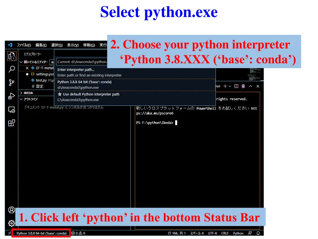 select python exe