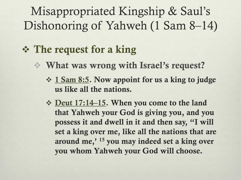 misappropriated kingship saul s dishonoring