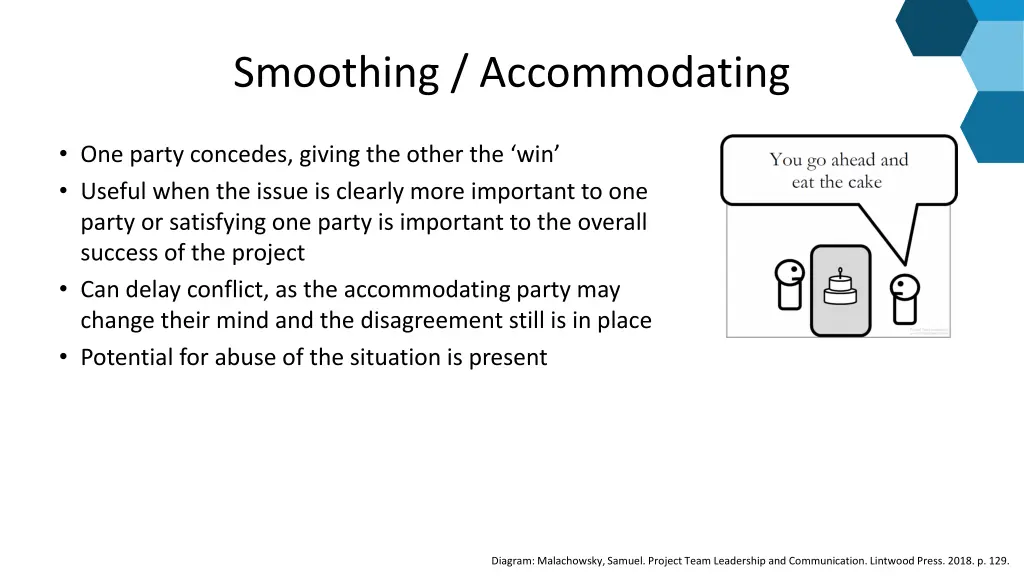 smoothing accommodating