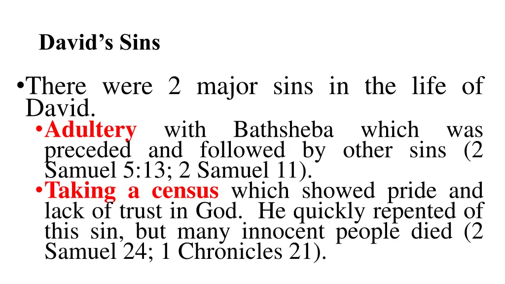 david s sins