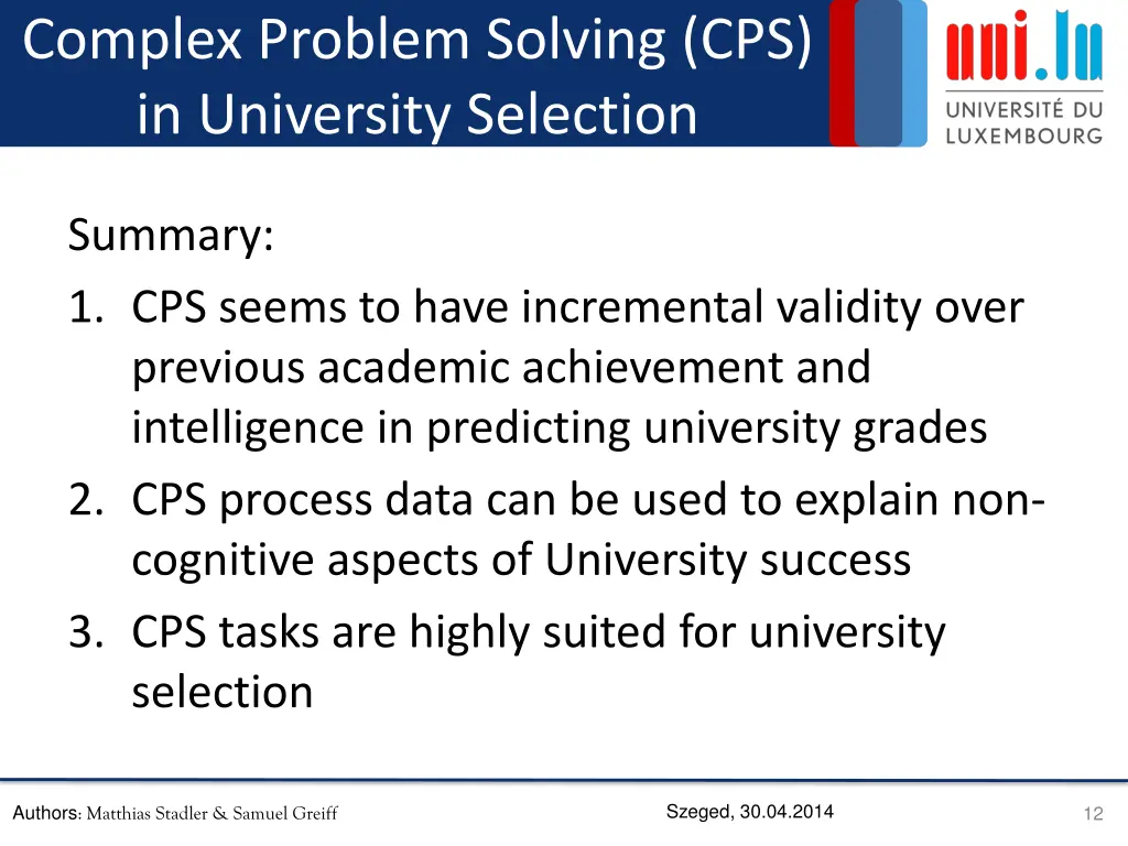 complex problem solving cps in university