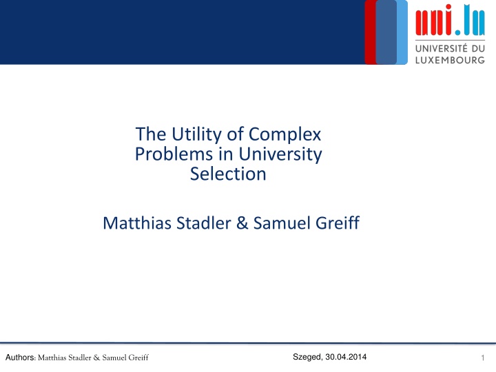 the utility of complex problems in university