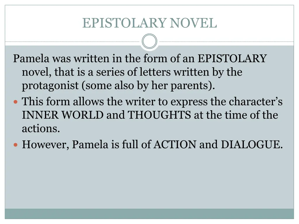 epistolary novel