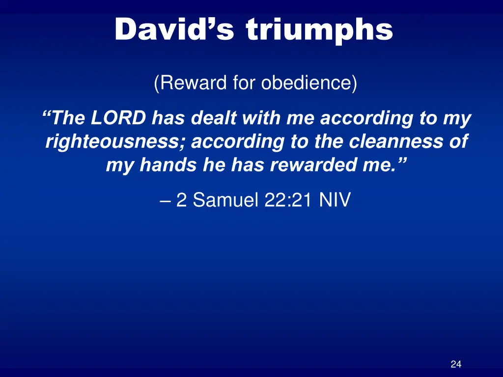 david s triumphs