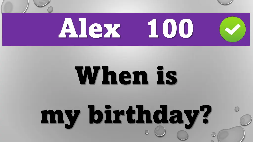 alex 100