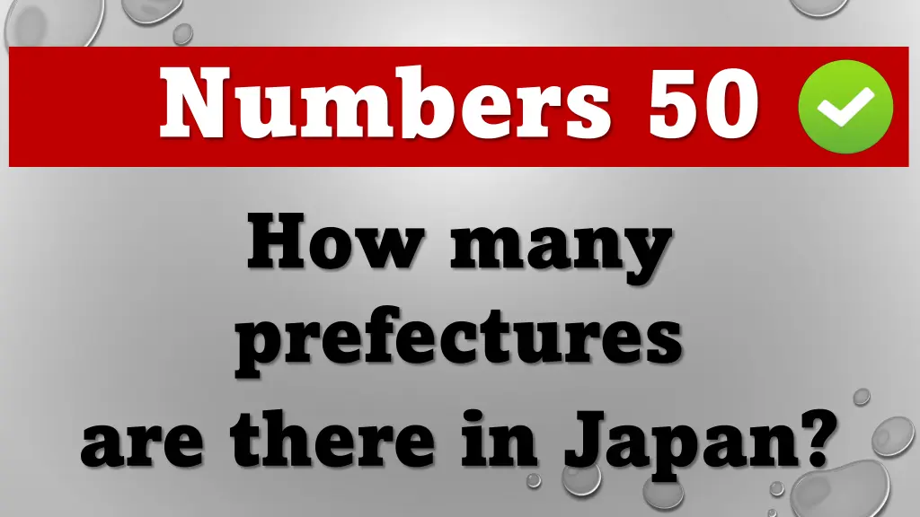 numbers 50 how many prefectures are there in japan