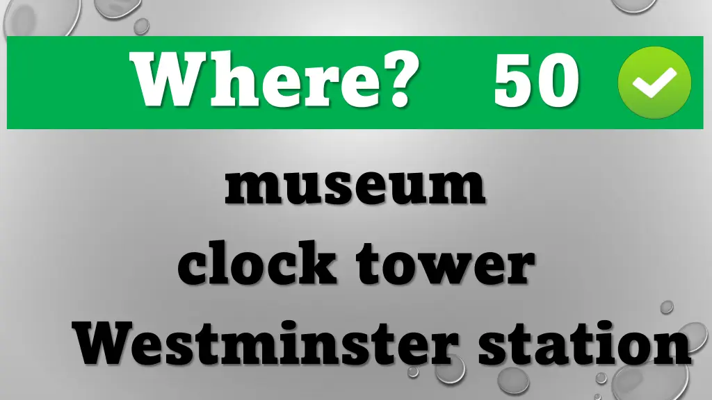 where 50 museum clock tower westminster station