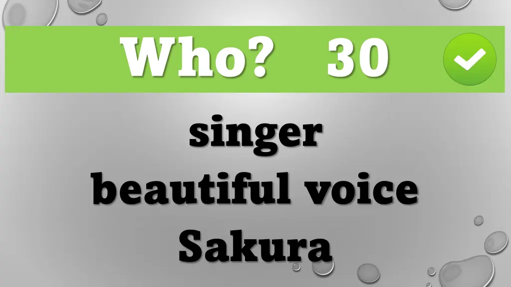 who 30 singer beautiful voice sakura