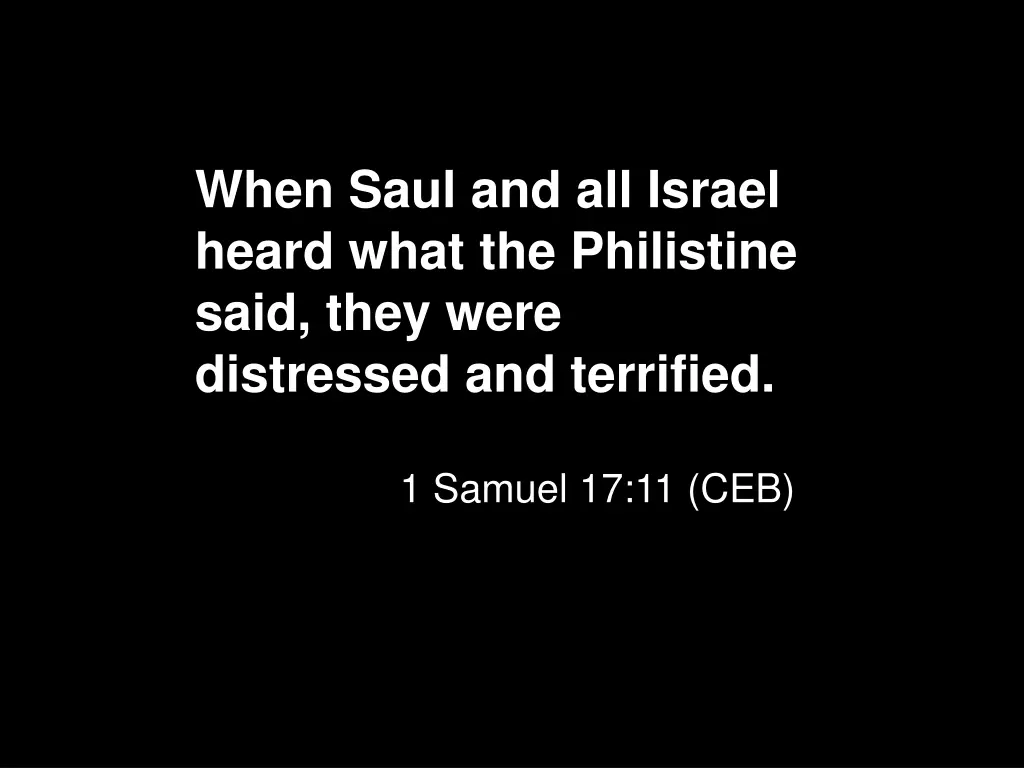 when saul and all israel heard what