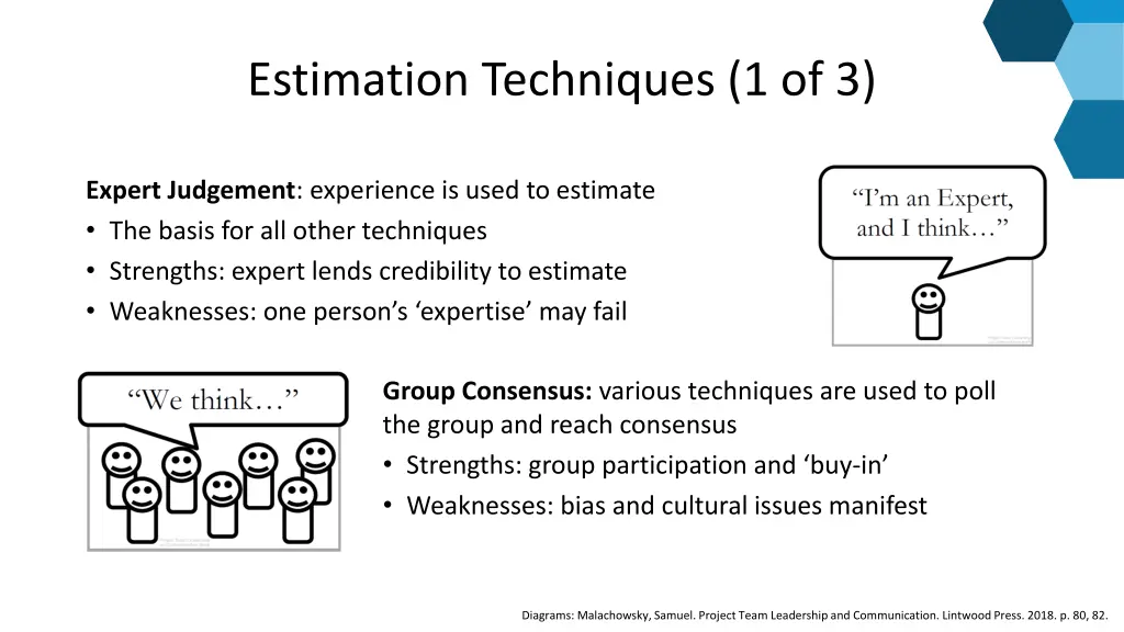 estimation techniques 1 of 3