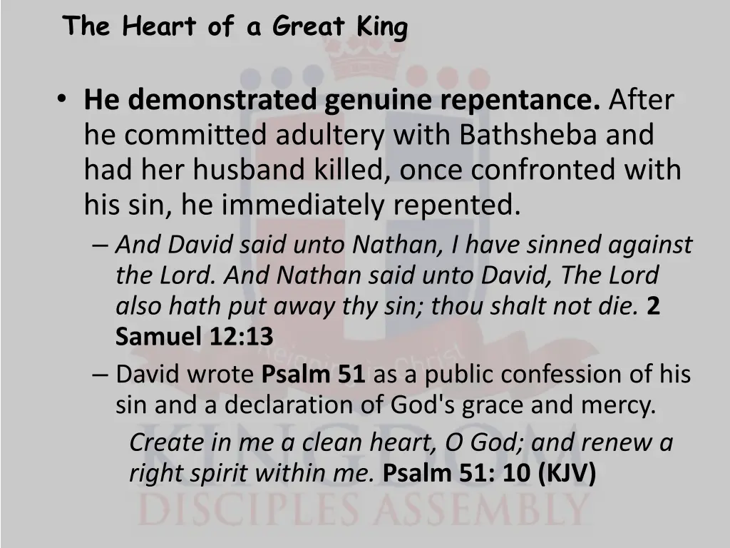 the heart of a great king 2