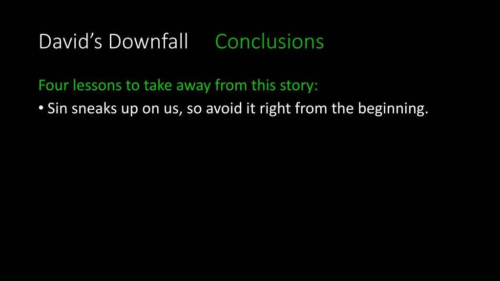 david s downfall conclusions 2