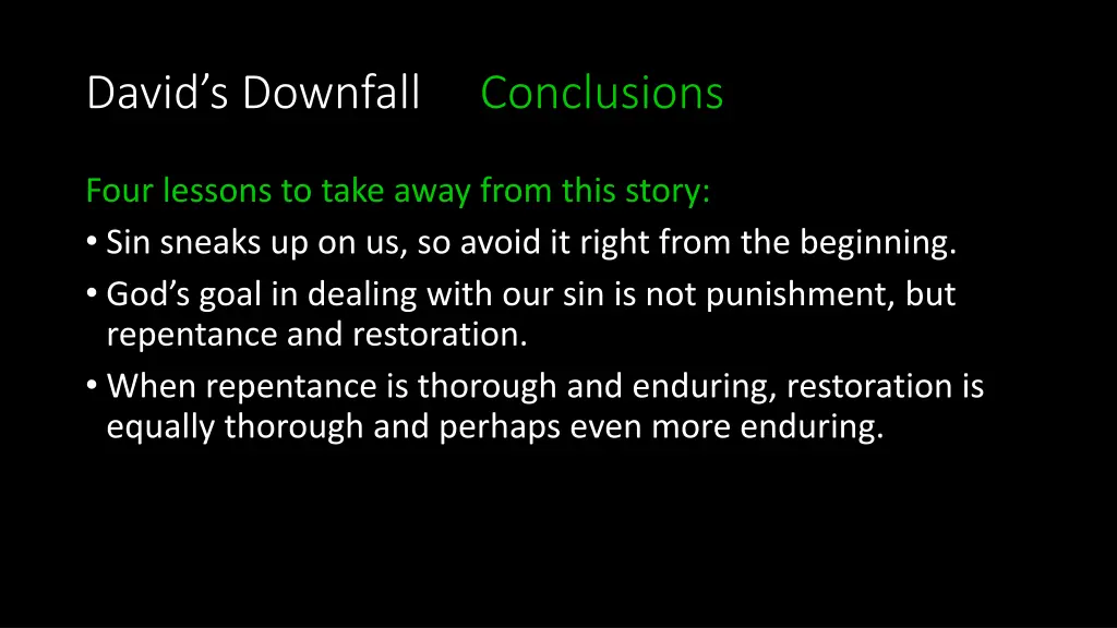 david s downfall conclusions 4