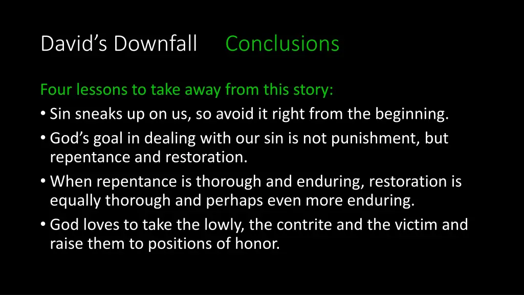 david s downfall conclusions 5