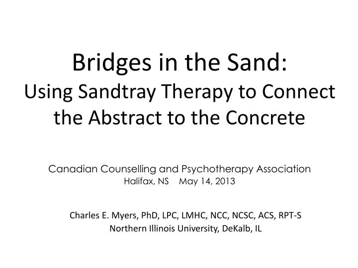 bridges in the sand using sandtray therapy