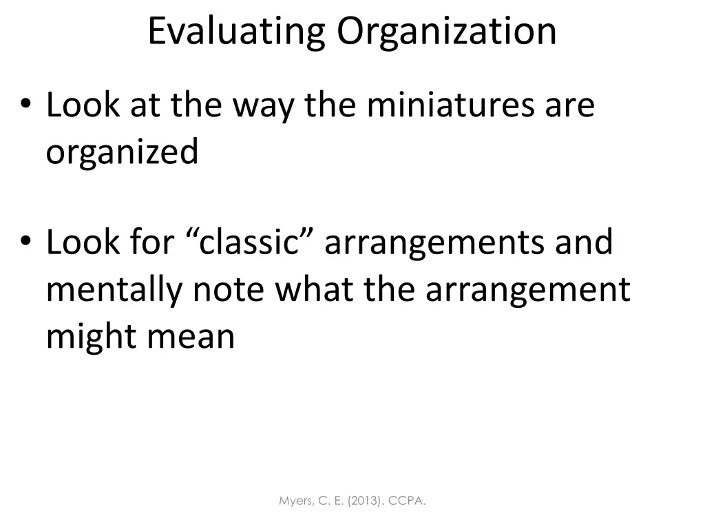 evaluating organization