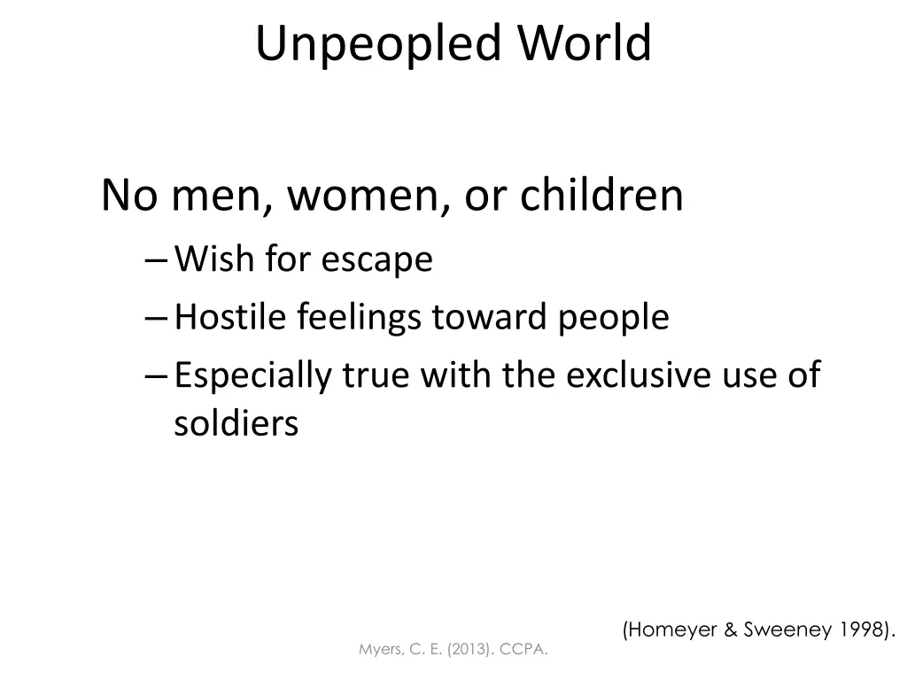 unpeopled world