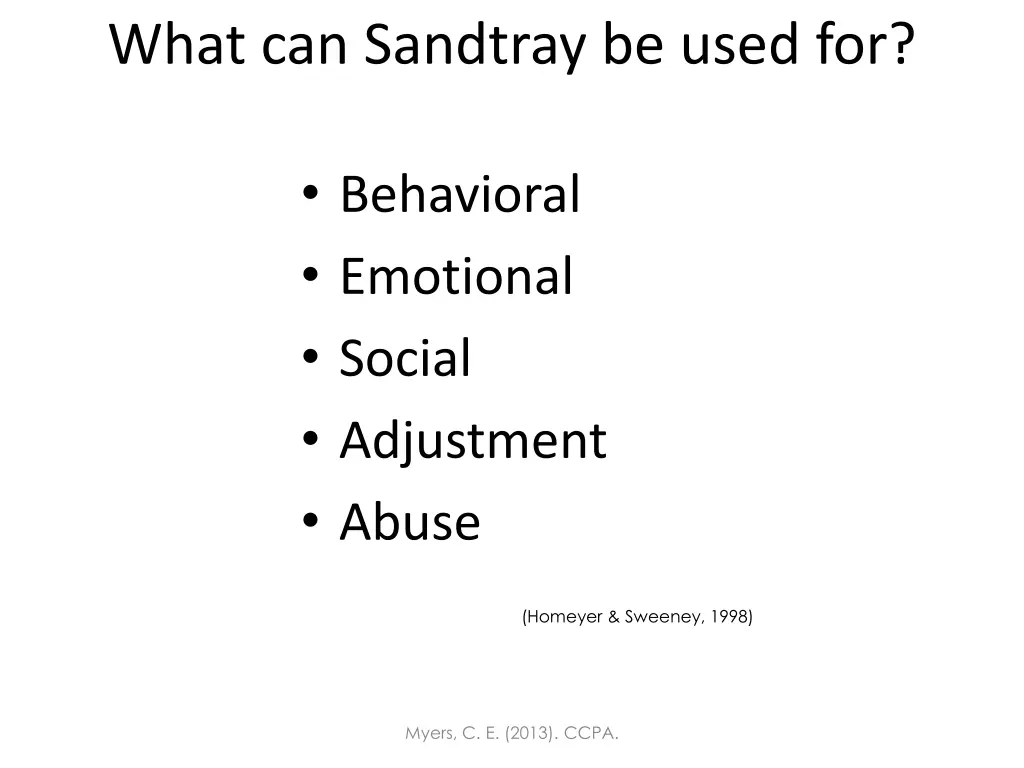 what can sandtray be used for