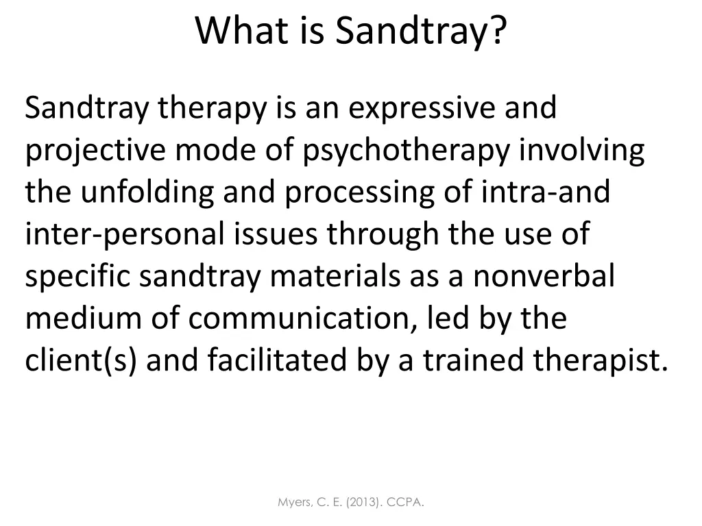 what is sandtray