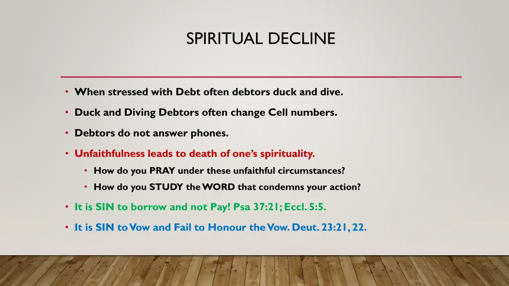 spiritual decline