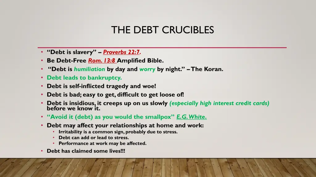 the debt crucibles